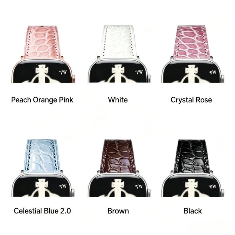 Little Waist Crocodile Embossed Strap Customized Applicable for Apple WatchS11/S10 Watch Strap Watch Decorative Accessories Gift