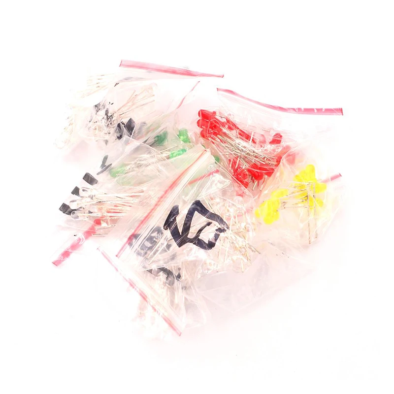 100 Pcs 3 Mm 5 Mm Led Light Wit Geel Rood Groen Blauw Diverse Kit Diy Leds Set Elektronische Diy kit