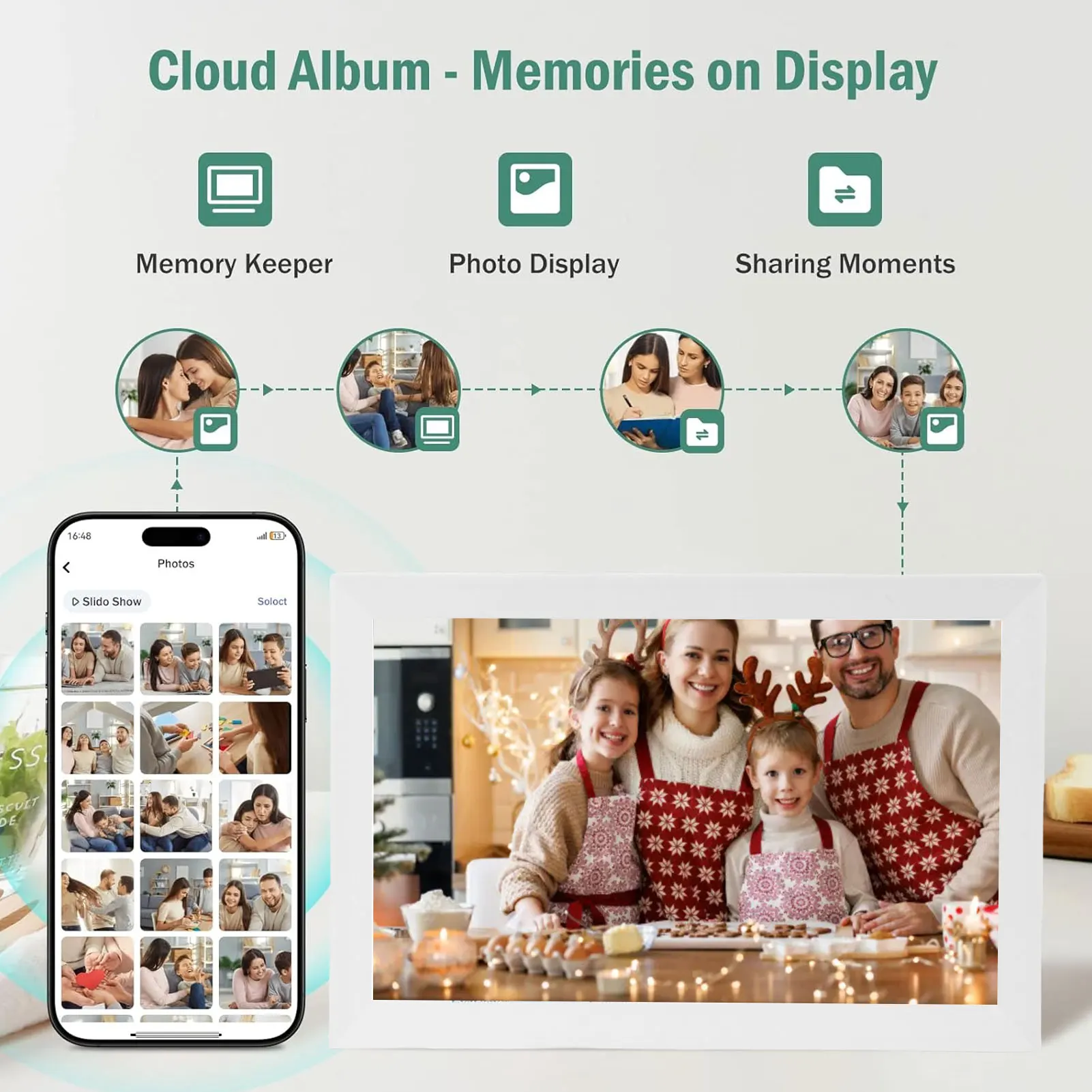 15,6 inch touchscreen WiFi slimme digitale kalender interactief display digitale fotolijst kalenderplanner met APP voor familie