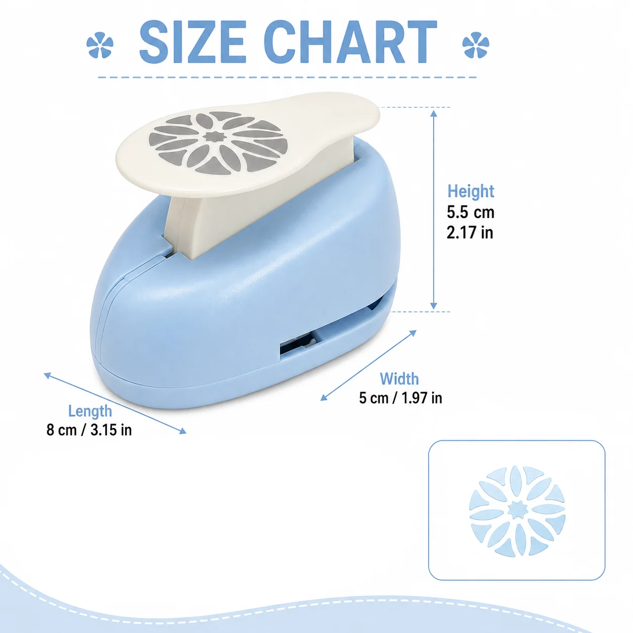 Embossing Paper Punch, Effort-Saving Craft Punch for Scrapbooking, Greeting Cards, Gift Tags, Journaling and DIY Paper Crafts
