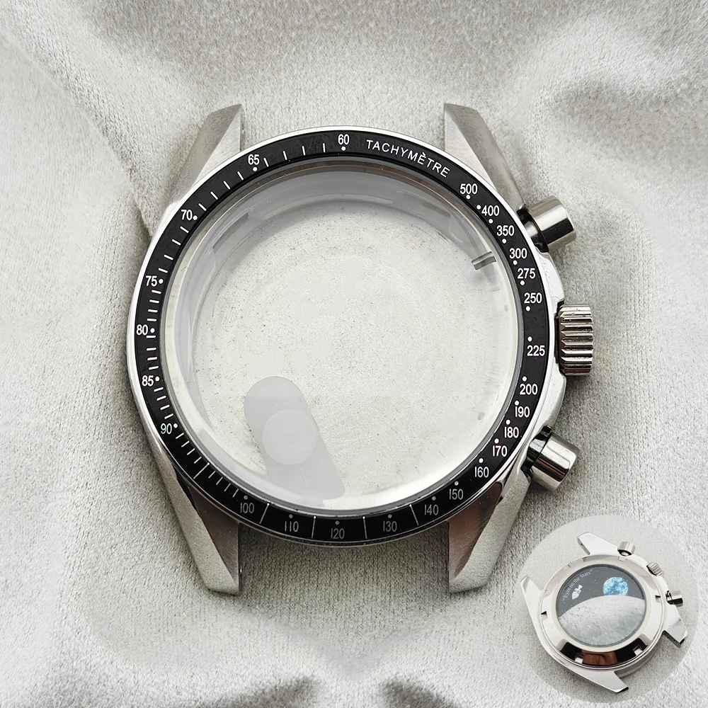 

Металлические корпуса VK63, 39,7 мм, съемная нижняя крышка с луной, водонепроницаемая, подходит для коробки для часов с ремешком 20 мм, VK63, аксессуары для часов с кварцевым механизмом