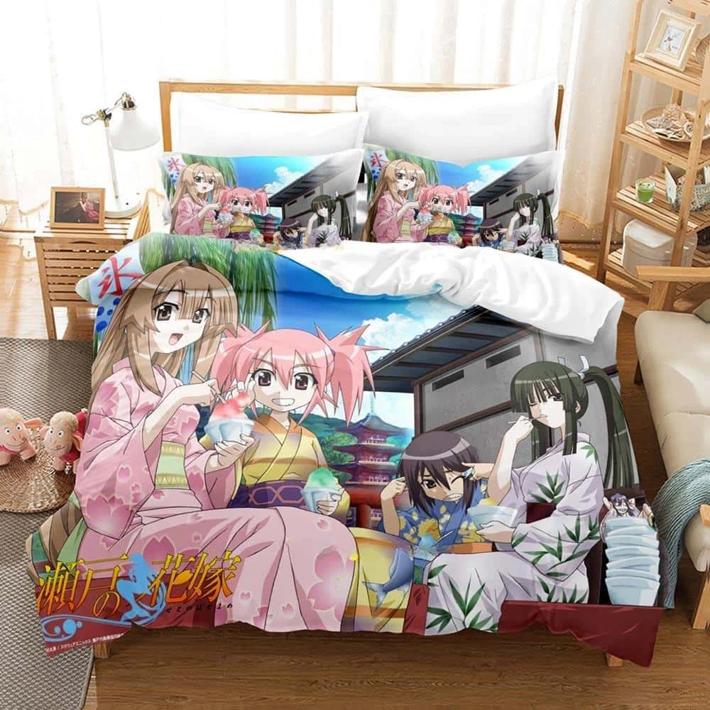 Fashion 3d Print Anime My Bride Is A Mermaid Bedding Set Single Twin Full Queen King Size Bed Set Adult Bedroom Duvet Cover Sets