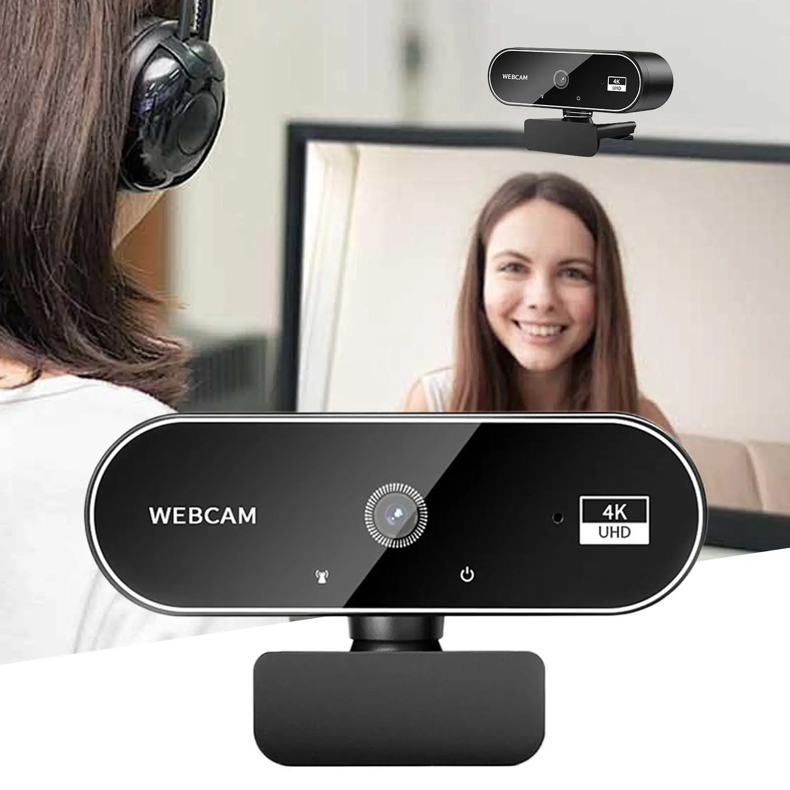 Webcam For Pc Pc Camera 4k HD Wireless Monitor For Business Calling Meetings Laptop Desktop Game Conference Teams Video