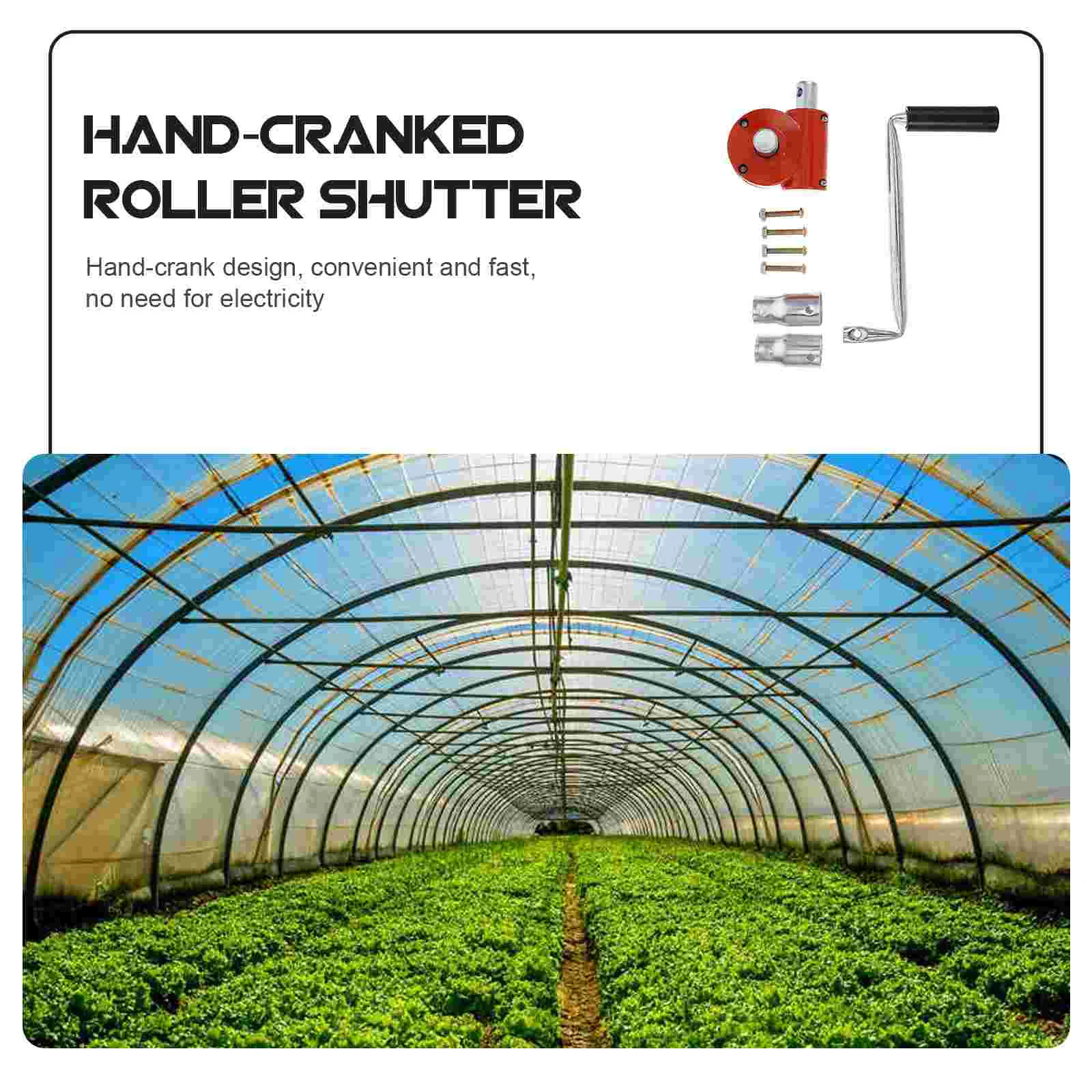 Hand Crank Roller Hand-cranked Greenhouse Film Winch Winding Device Manual Winder Aluminum Alloy Handle Spare Part