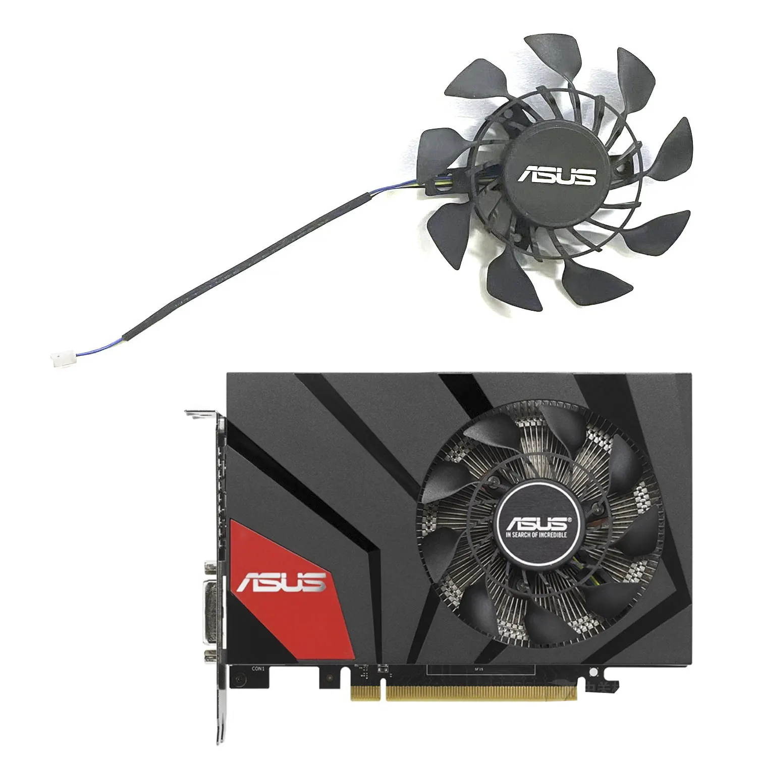 

New GPU fan 4PIN 85MM T129215SU PLA09215S12H for ASUS GTX 970 960 950 760 670 mini graphics card cooling