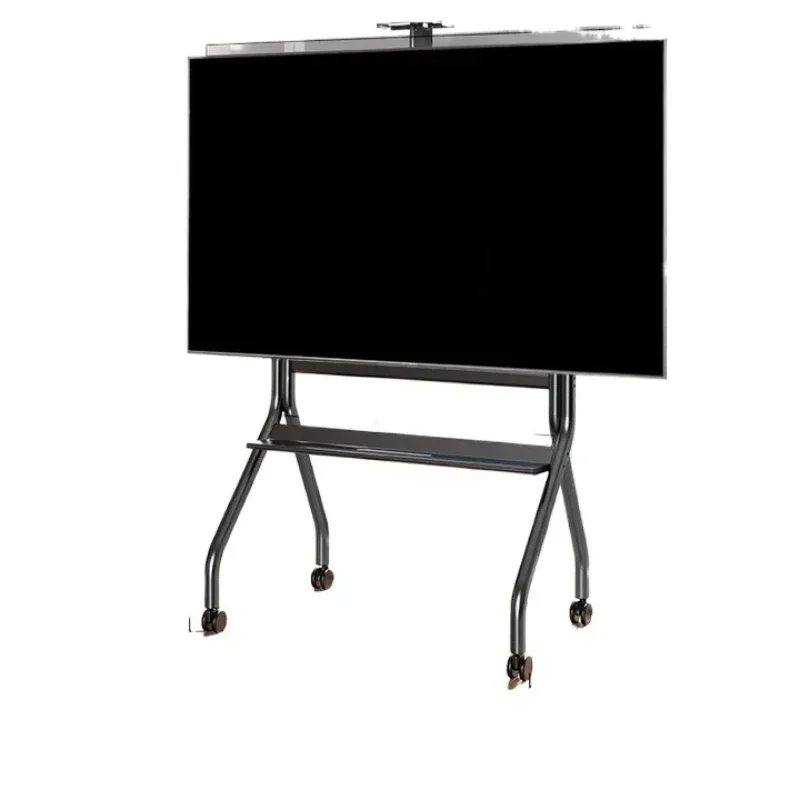 TV bracket removable floor-to-ceiling cart is suitable for 75/85 inches, light luxury black [55-100 inches universal] 120KG