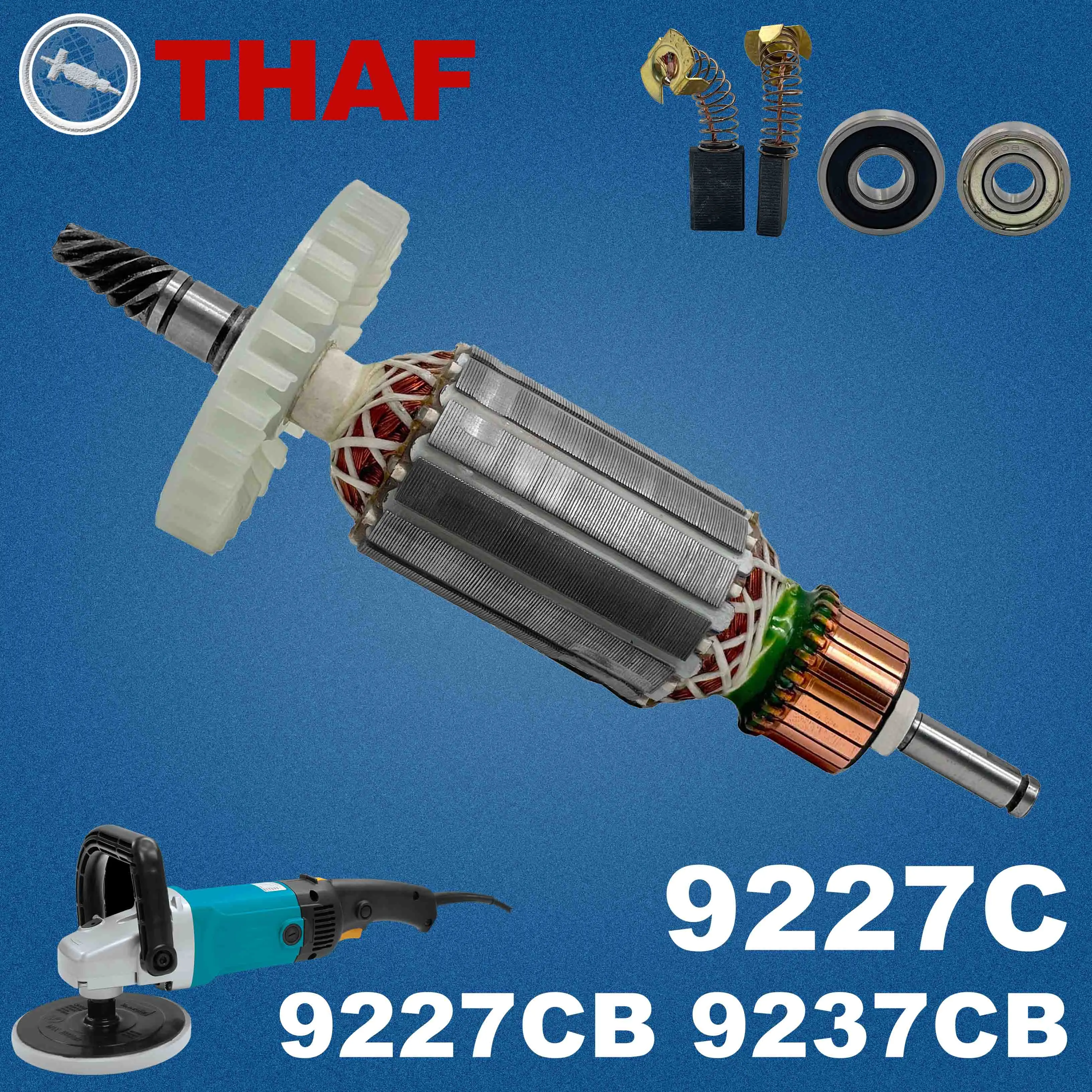 

AC 220V 240V 9227C 9227CB 9237CB 9227 Armature Rotor For MAKITA Polisher Spare Parts Polishing Machine 516308-7