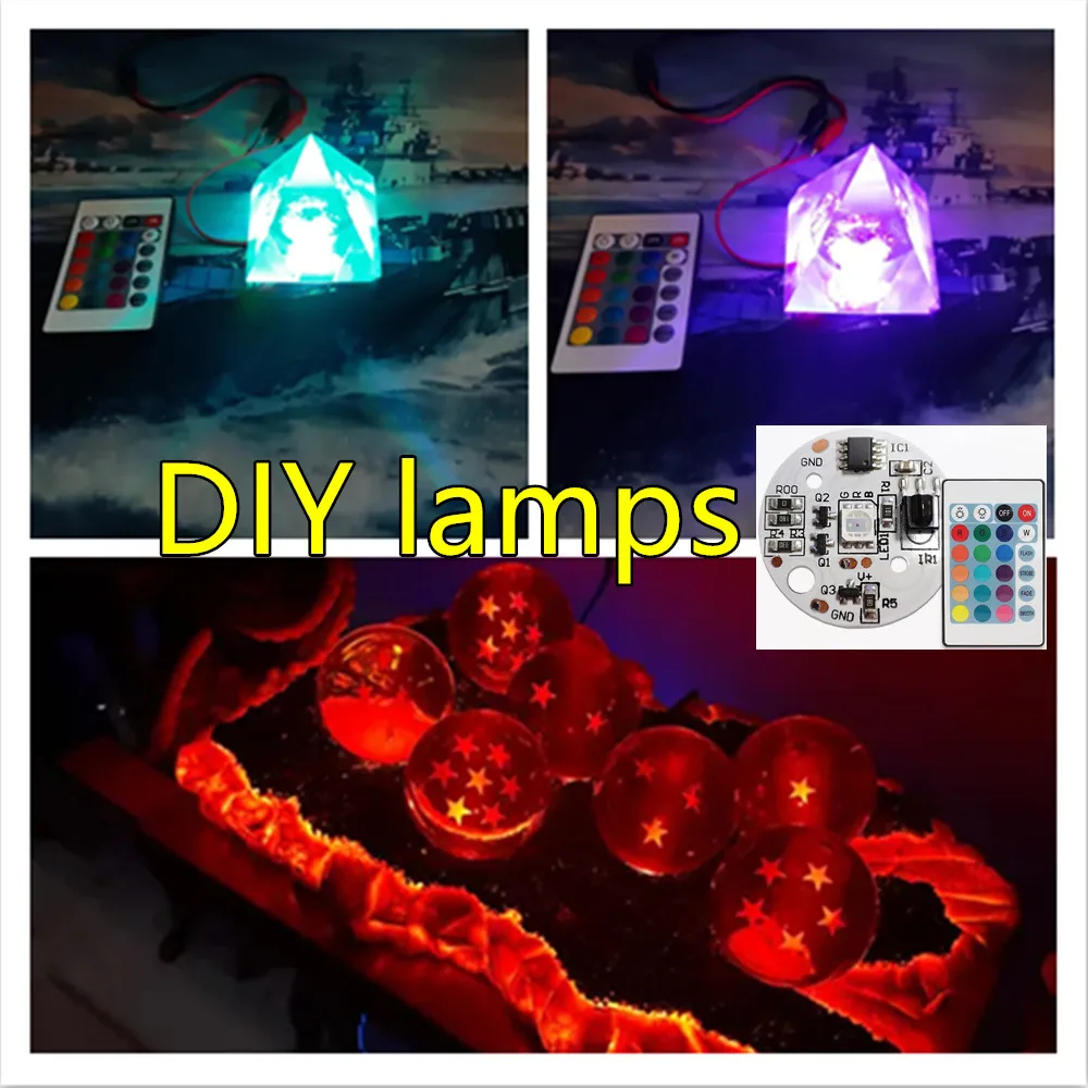 5 فولت الجهد المنخفض LED أضواء لوحة اللون RGB مصباح مجلس 3 واط الملونة التدرج مصدر IR 24-مفتاح اللاسلكية مفتاح بالتحكم عن بعد تشغيل/إيقاف التحكم #2