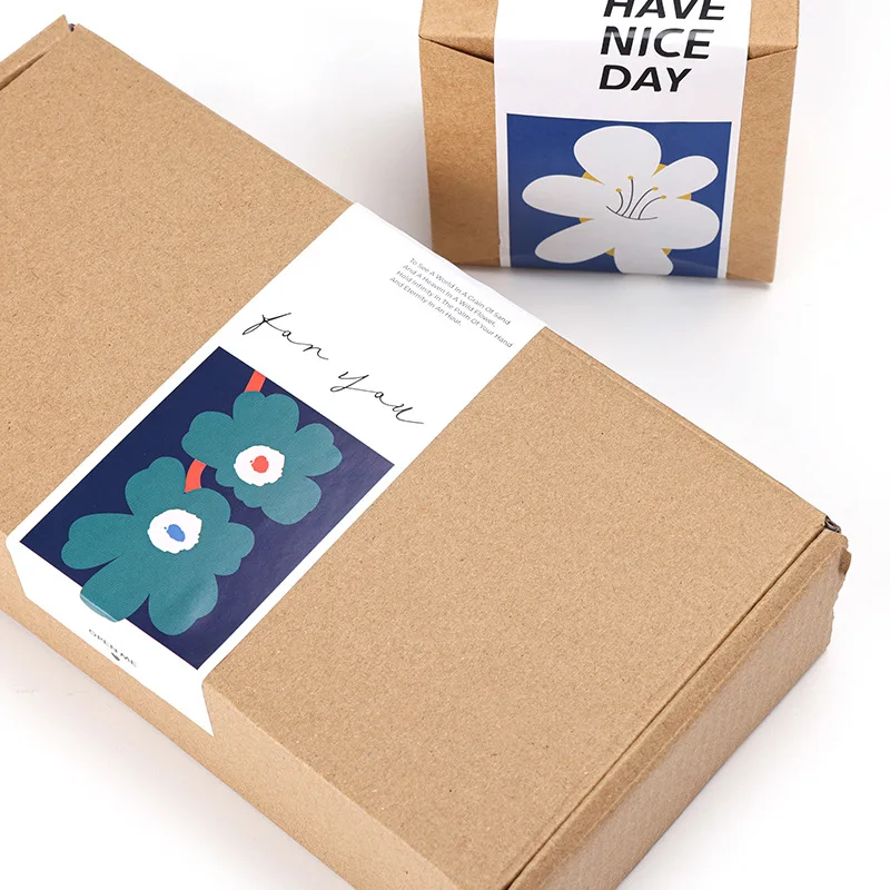 50pcs/roll Thank You Small Business Handmade Merchandise Decoration Sticker This Package Nice To Meet You Too Sticker Seal Label