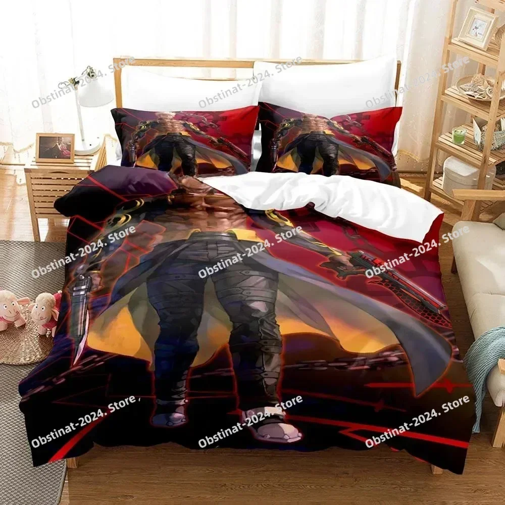 3D Anime FateGrand Order Emiya Alter Bedding Set Print With Pillowcase Bed Duvet Cover Soft Single Double Queen Super King Size