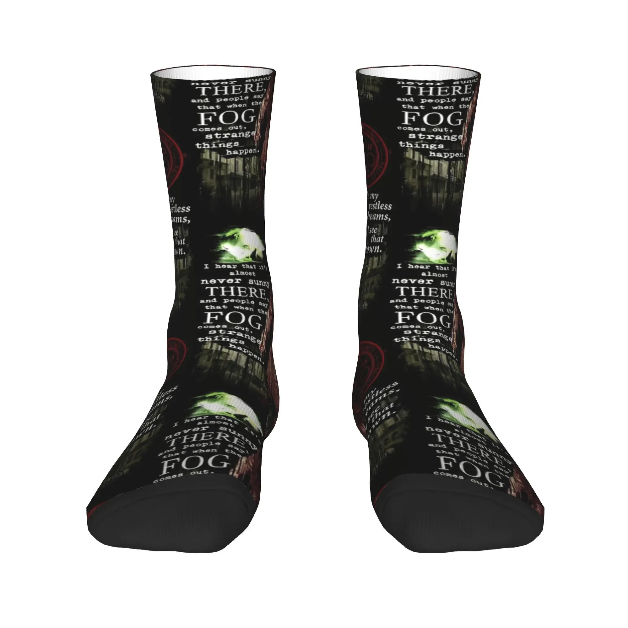 Silent Hill Remake Meias Gráficas Harajuku Meias Outono Anti Skid Meias Homens Skate Médio Macio Meias