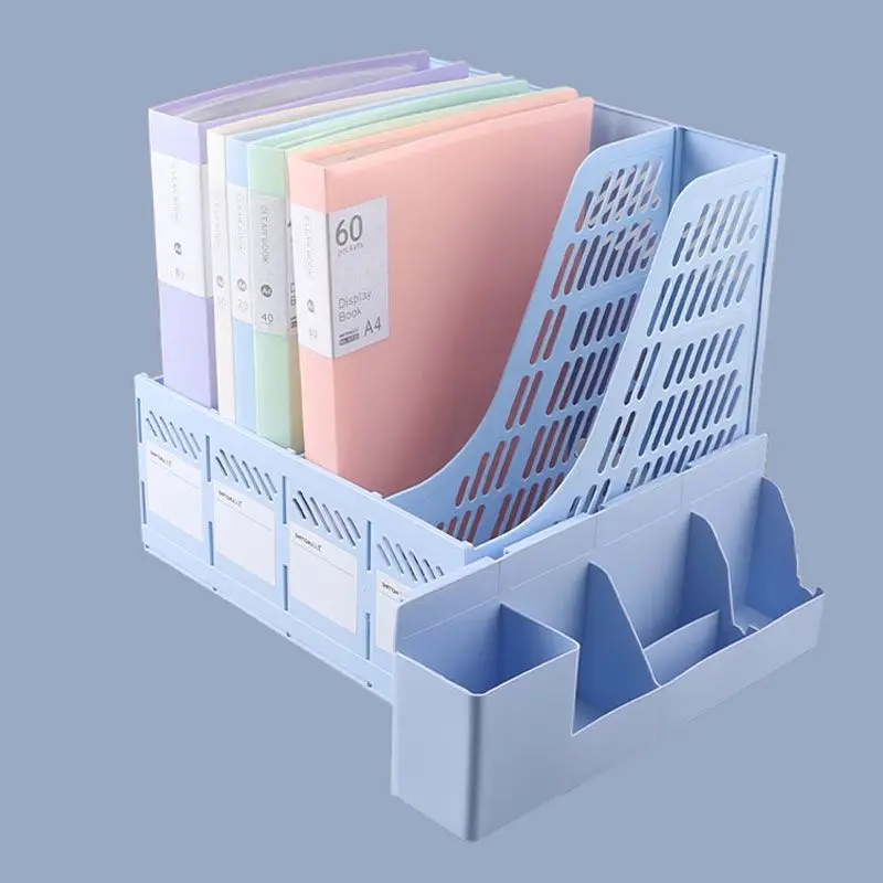 Office File Rack Desktop Storage Rack Classification Storage File Contract Information Test Paper Multi-Column File Rack
