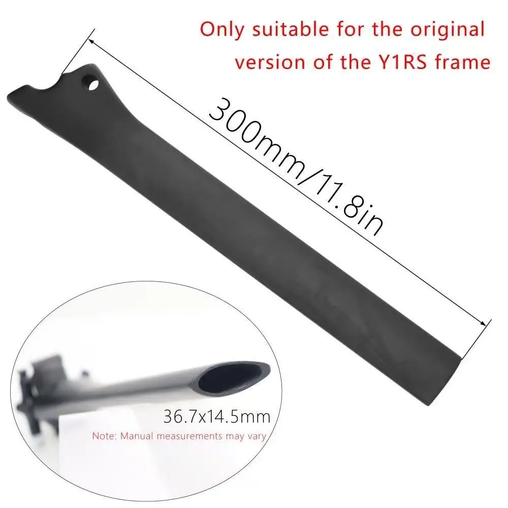 Carbon Fiber Aero Seatpost FOR Y1RS Road Bike, 36.7x14.5mm Teardrop Shape Zero Offset 7x7 7x9mm Rail Bicycle Replacement Parts