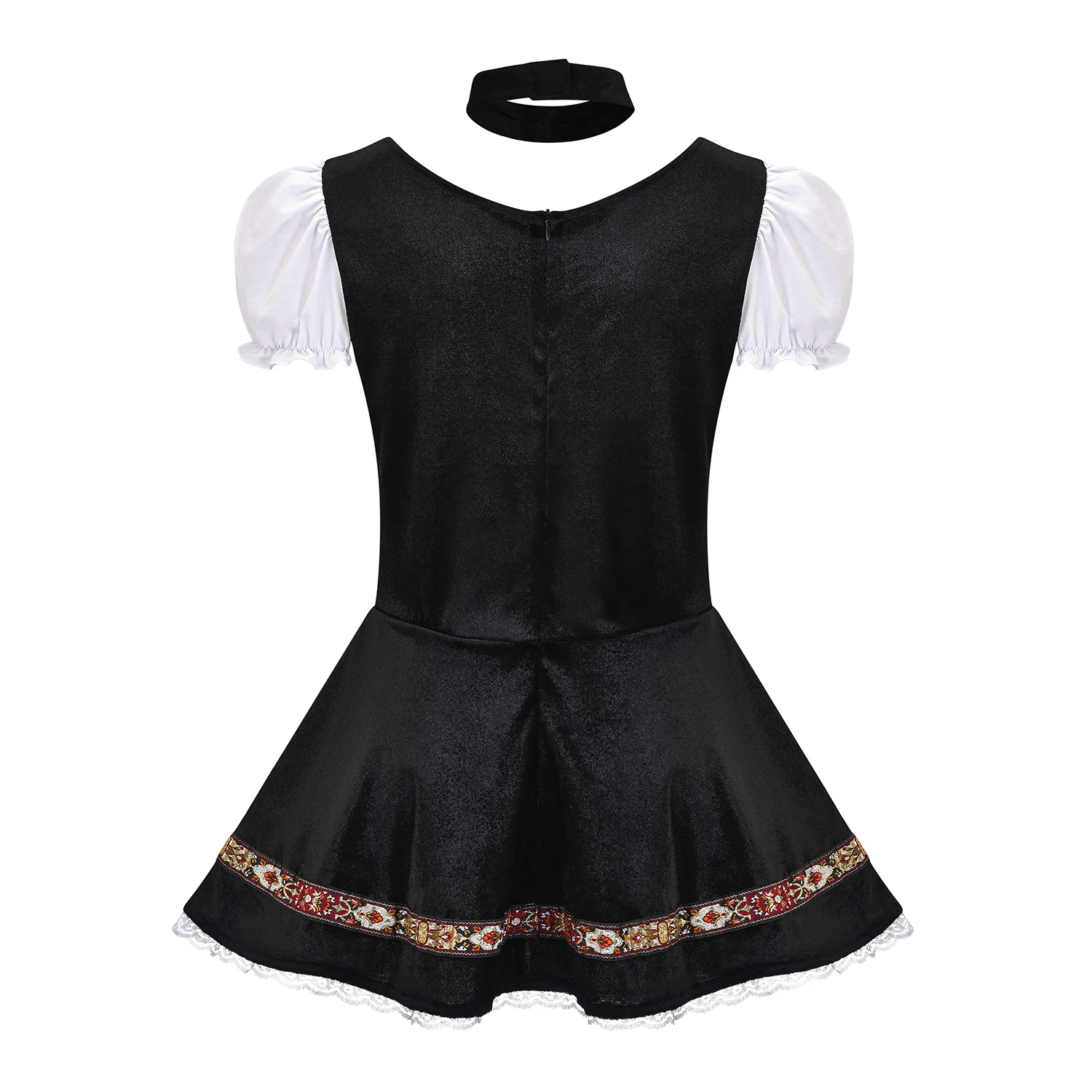 Disfraz de Oktoberfest para mujer, vestido Dirndl de terciopelo, Halloween, alemán, bávaro