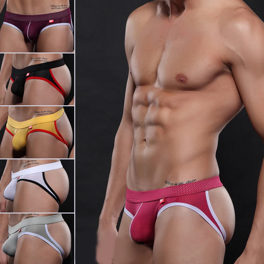 Sexy Underwear For Men Thongs Mesh Jockstrap Men Panties Underpants Erotic See-through Backless Pouch Boxer Shorts Cueca 남자팬티