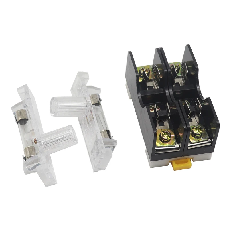 【1PCS】FS101 Fuse Holder DIN RAIL Mounted Fuse Holder Fusing warning light 6X30mm10A-30A