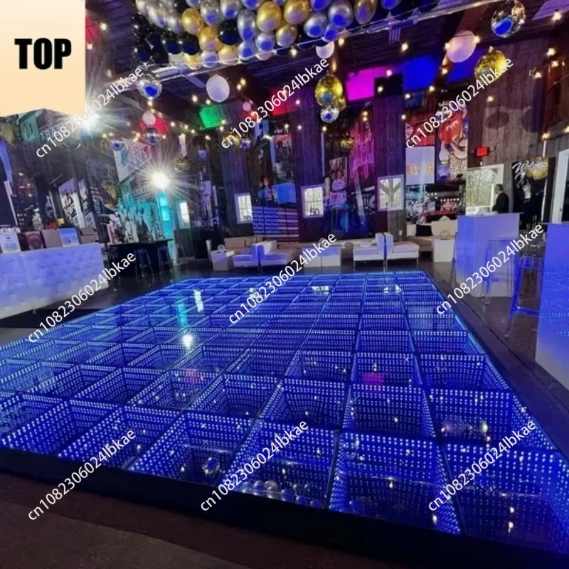 Hot Sale Interactive 3D Mirror 20 * 20ft Light Emitting Diode Stage Lights Party Lights DJ Holiday Wireless Christmas Decoration