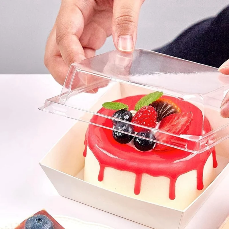 

50 Pcs Small Charcuterie Boxes with Clear Lids Disposable to Go Food Containers-A68X