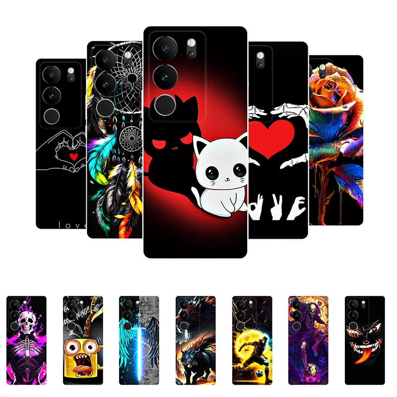 Voor Vivo V29 Case V 29 5G Grappige Schattige Siliconen Zachte Achterkant Hoesjes Voor Vivo V29 V2250 Cover Vivov29 Schokbestendige Bumper