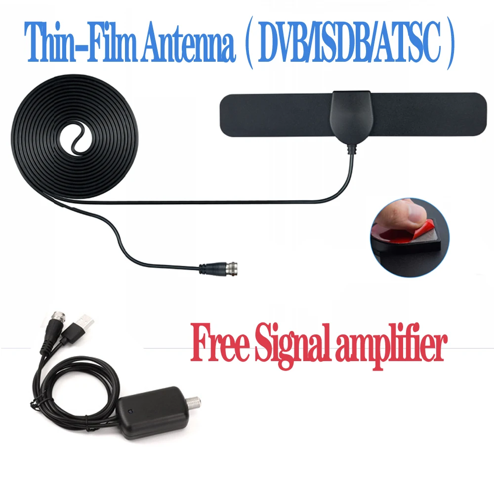 

High Definition Digital TV Antenna Indoor Antenna Include Signal Amplifier For Atsc DVBT2 ISDBT Receiver Thin Film Hdtv