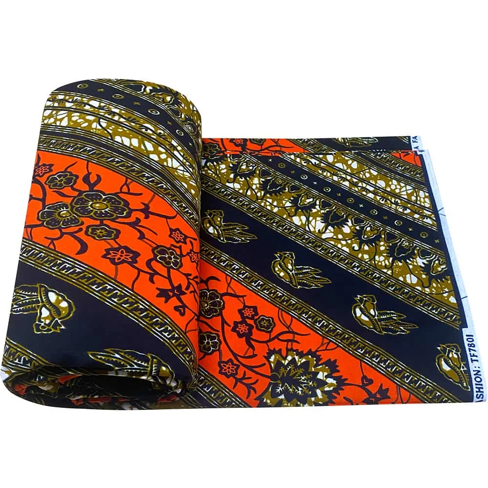 African Print Wax Fabric 100% Cotton for Casual Garment Craft with Geometric Patterns