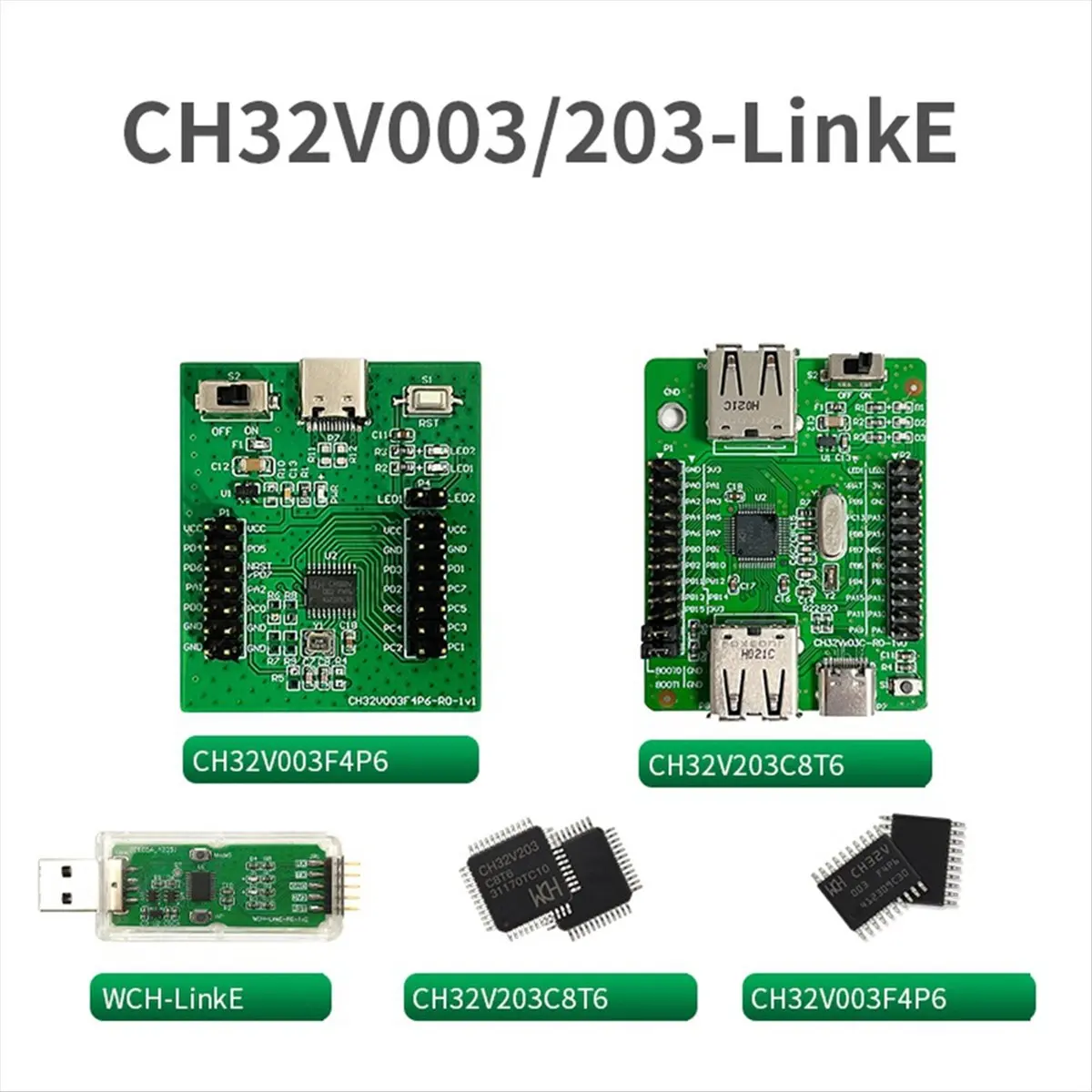 CH32V003 Development Board Kit Evaluation Board 32-Bit General-Purpose RISC-V MCU Functional Application Assessment-ABLL