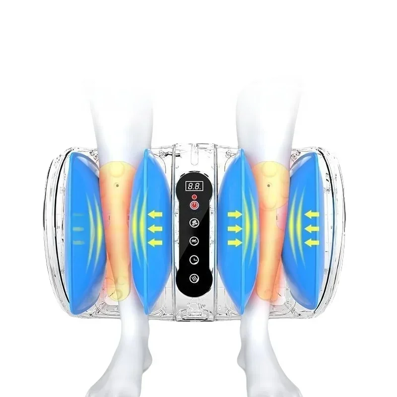 Jinkairui Air Compression Foot Massager with Heat Shiatsu Calf Leg Deep Kneading Massage Machine Remote Controller Included