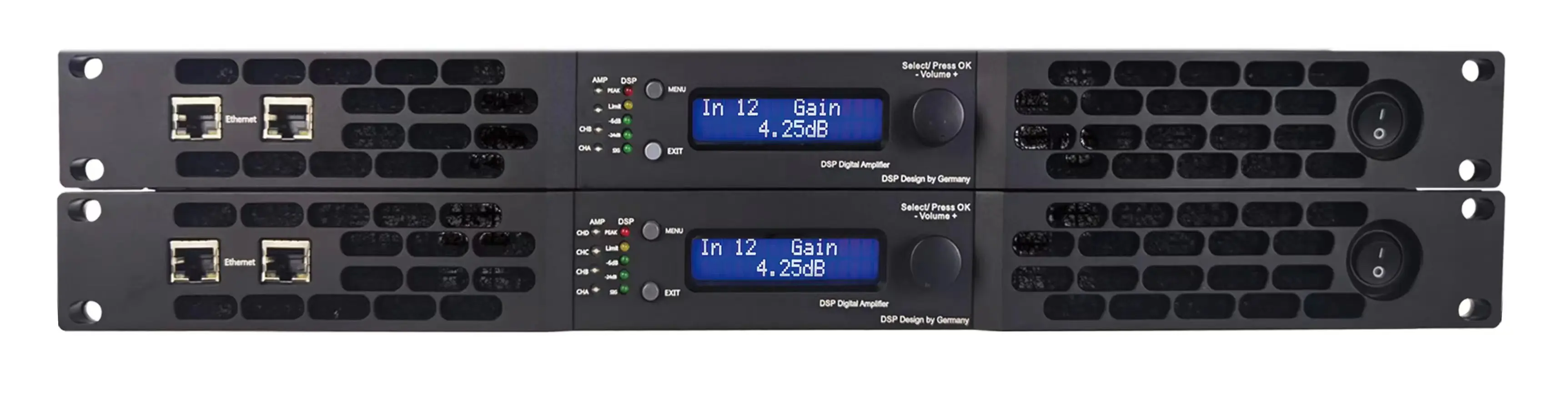 MORIN X1304 4x3000W 8 Class D DSP Amplifier 2-Channel  Nitride Chip 90-270V