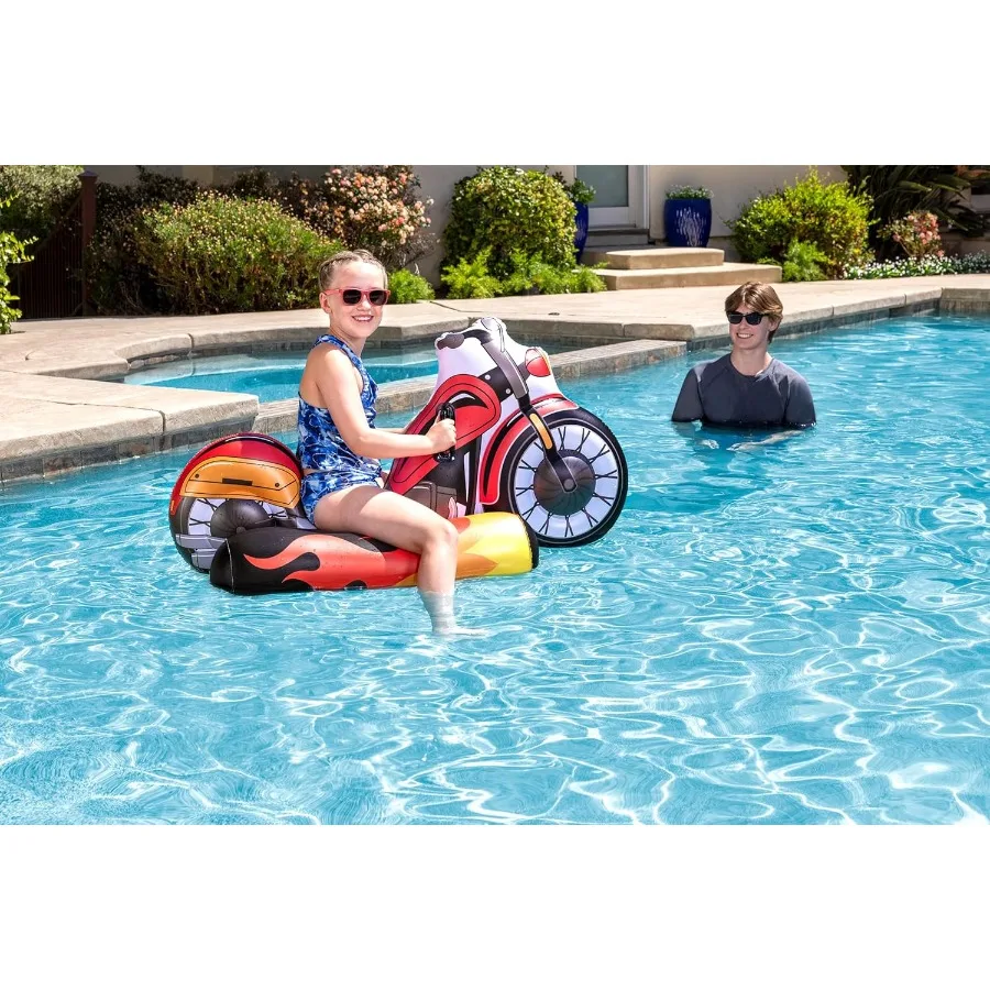 プールマスター インフレータブル スイミングプール フロートライダー バイク用プールトイ