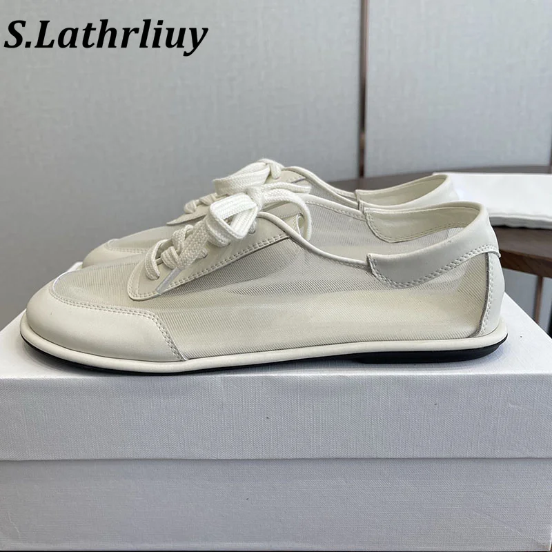 2026 Frühling Neue Damen-Slipper mit Mesh-Einsatz-Design, niedrig geschnitten, Freizeitschuhe für Urlaub, Reisen und Alltag