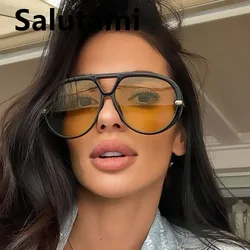 vintage oversized oval ally sunglasses women new fashion brand gradient elegant sun glasses ladies trendy sexy shades uv400