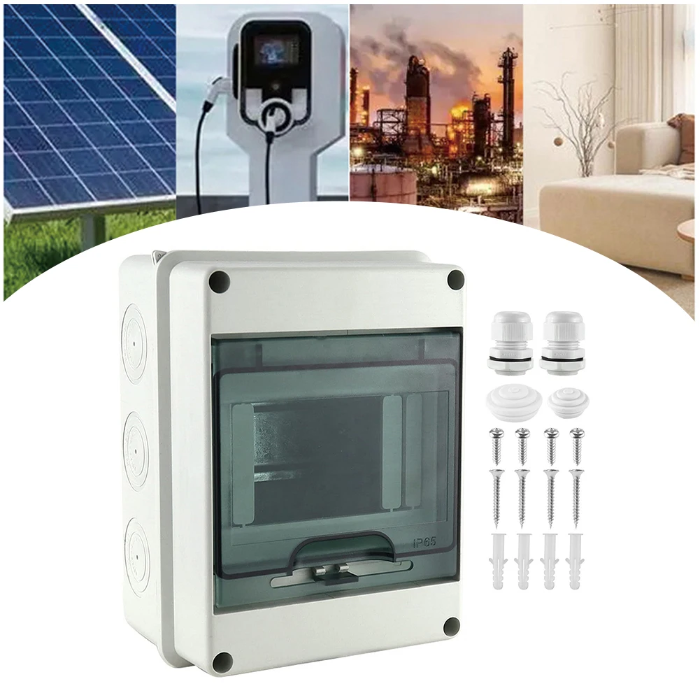5 Way Outdoor Waterproof Distribution Box HT5 with ABS Plastic Body and Transparent Cover for Electrical Sub Distribution
