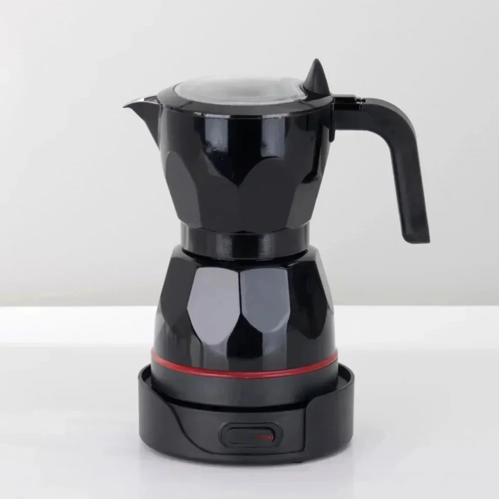 110V 220V 150ml Electric Moka Pot, Transparent Aluminum Coffee Maker, Portable Simple Home Coffee Pot