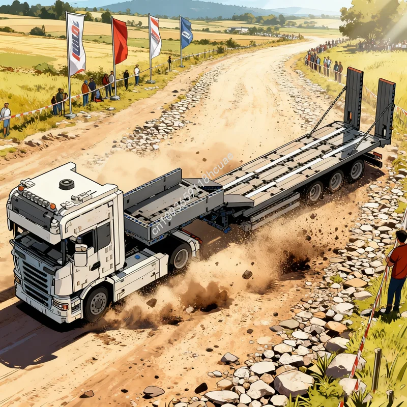 

698 шт. MOC LOW LOADER TRAILER 1 масштаб Техническая модель Строительные блоки Игрушки Строительство DIY Рождественские подарки Идея Образовательный кирпич