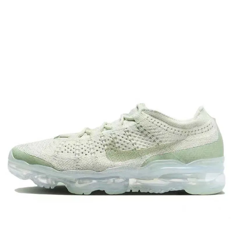 Nike VaporMax Air Flyknit “Oreo” cómodo transpirable, tela antideslizante, caña baja, zapatillas de entrenamiento para correr, hombre y