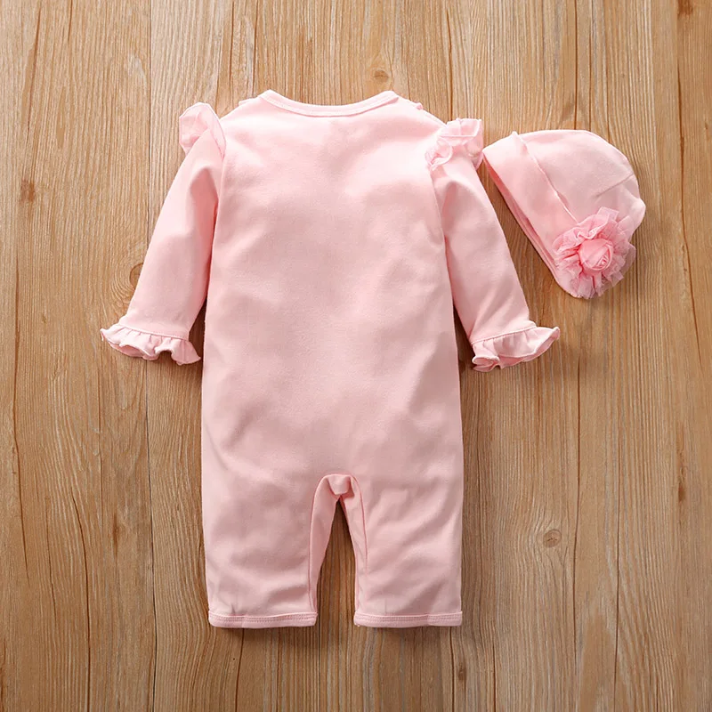 Spring And Autumn Boys And Girls\' Cute Flower Cotton Comfortable Long Sleeve Infant Bodysuit