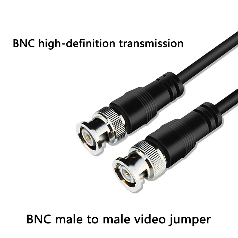 BNC ذكر إلى ذكر شاحن أنثي كابل مزدوج الرأس موصل فيديو تمديد سلك ضفيرة لملحقات كاميرا CCTV 0.5 متر-3 متر