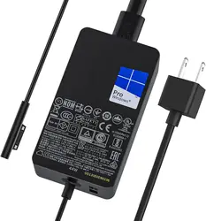 44W Surface Pro AC Power Charger for Microsoft Surface Pro 3 Surface Pro 4 i5 i7 Surface Pro 5 Surface Laptop Surface Go 1800 15