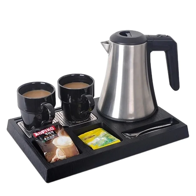 

for Sachikoo 0.8L Mini high quality hotel room electric kettle tray set