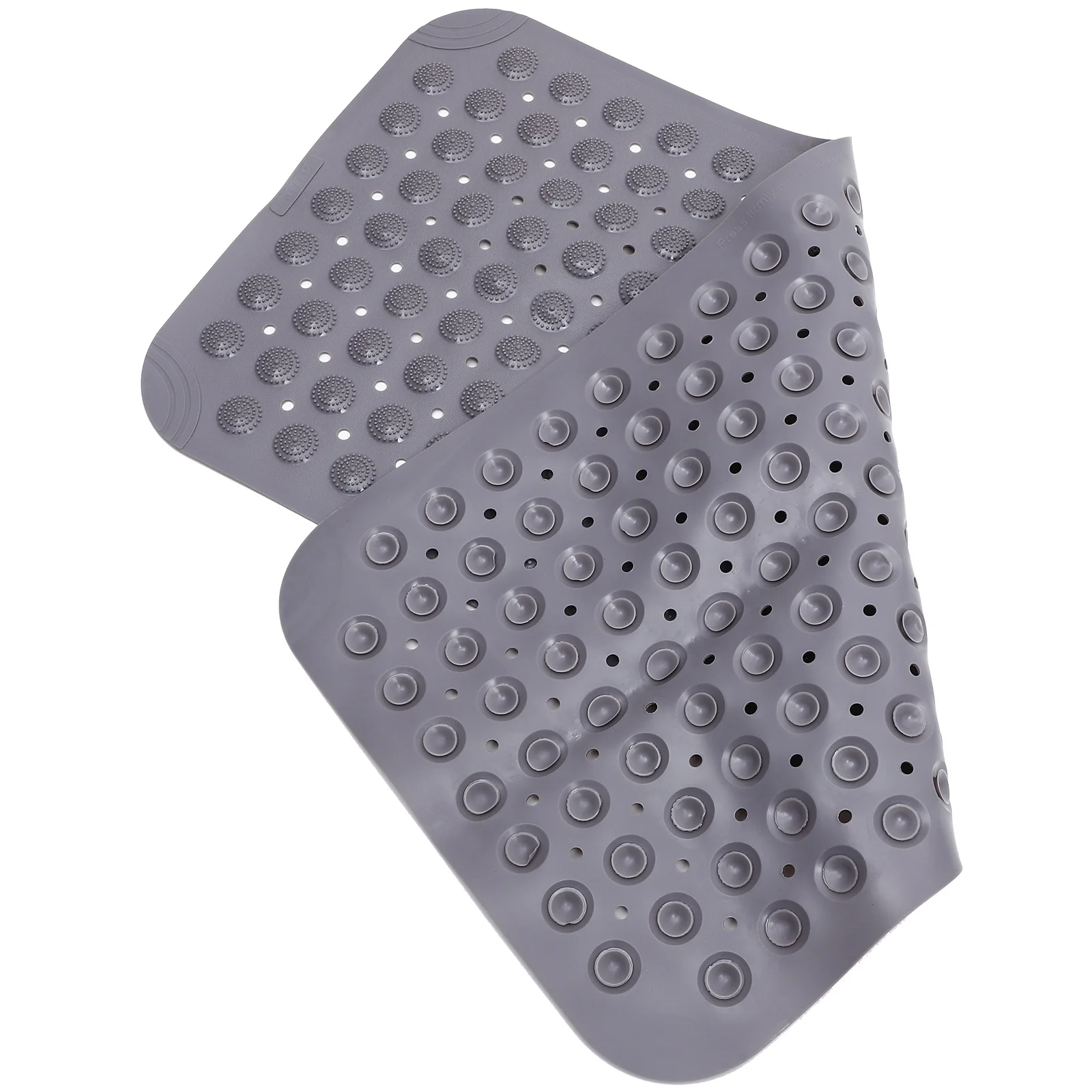

Bath Non-Slip Mat Grey PVC Square Shower Safety Antiskid Bath Rug Suction Cup Non Slip Eco-Friendly Comfortable