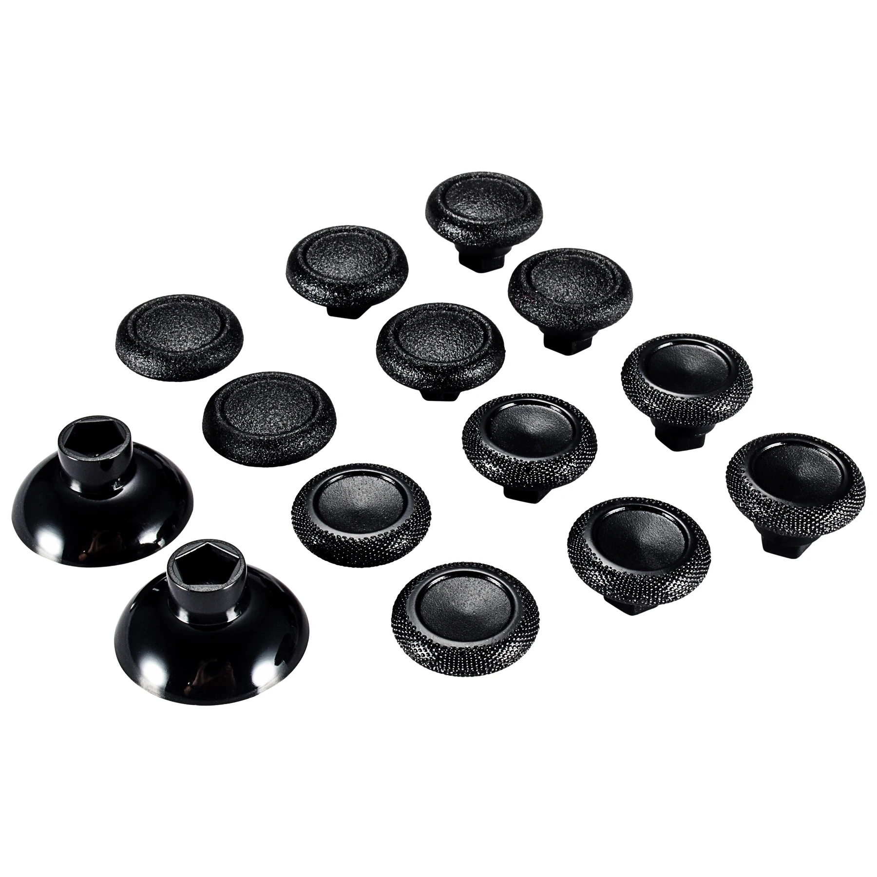 

eXtremeRate Black Removable Analog Sticks Thumbsticks Swap for Xbox One Elite for PS4 Controller