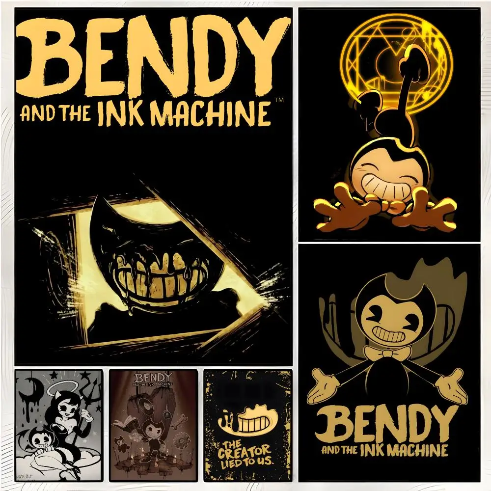 Game Horror Bendy And The Ink Machine Poster Superior Home Space  Indoor Decorative Art & Home Decor