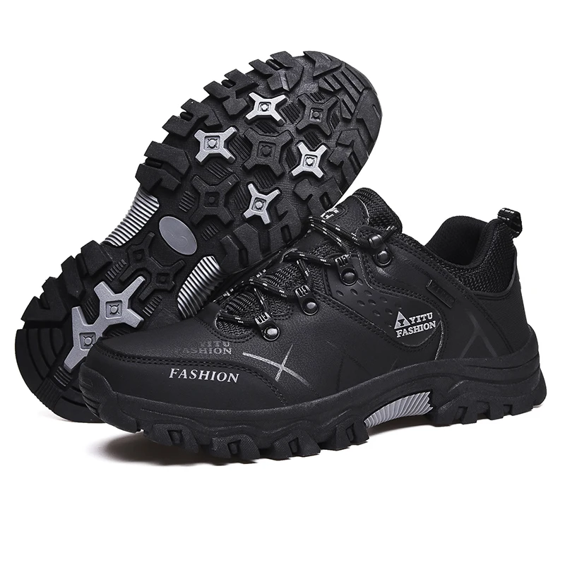 Men's Boots Outdoor Hiking Work Shoes Men's Hiking Waterproof Work Shoes Comfortable Walking Lightweight Breathable Trekking