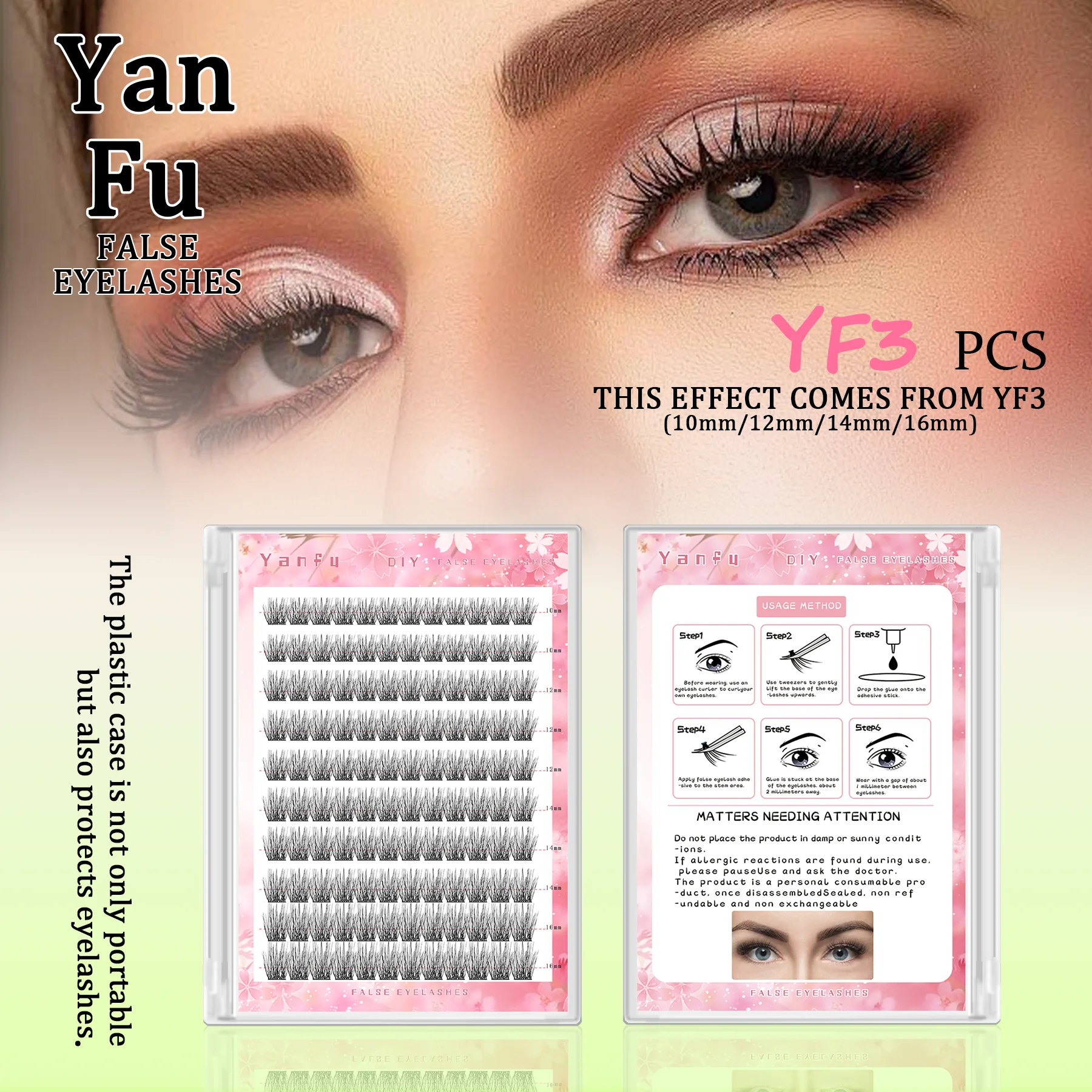 

10 rows of DIY natural simulation false eyelashes