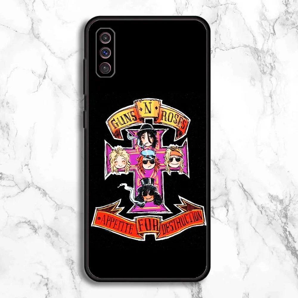 G-Guns N Roses Rock Band Phone Case For Samsung Galaxy A13,A21s,A22,A31,A32,A52,A53,A71,A80,A91 Soft Black Phone Cover