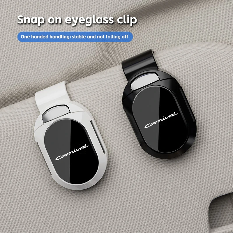 

Auto Sun Visor Glasses Box Sunglasses Clip Ticket Holder Stand Universal Fastener Case Eyeglasses For KIA carnival Accessories