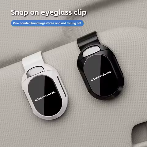 Auto Sun Visor Glasses Box Sunglasses Clip Ticket Holder Stand Universal Fastener Case Eyeglasses For KIA carnival Accessories