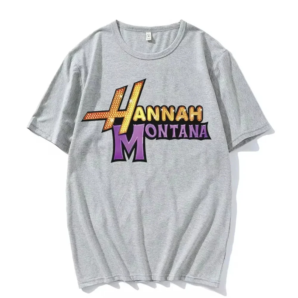 Hannah Montana T-shirt Cotton High Quality men 2000s Grunge women Graphic tshirt Comfortable Psychedelic korean clothes Vintage