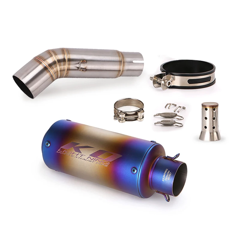 For Suzuki GSX-S750 GSR750 BK750 All Years Motorcycle Exhaust System Middle Connect Section Link Pipe Slip On Muffler Escape