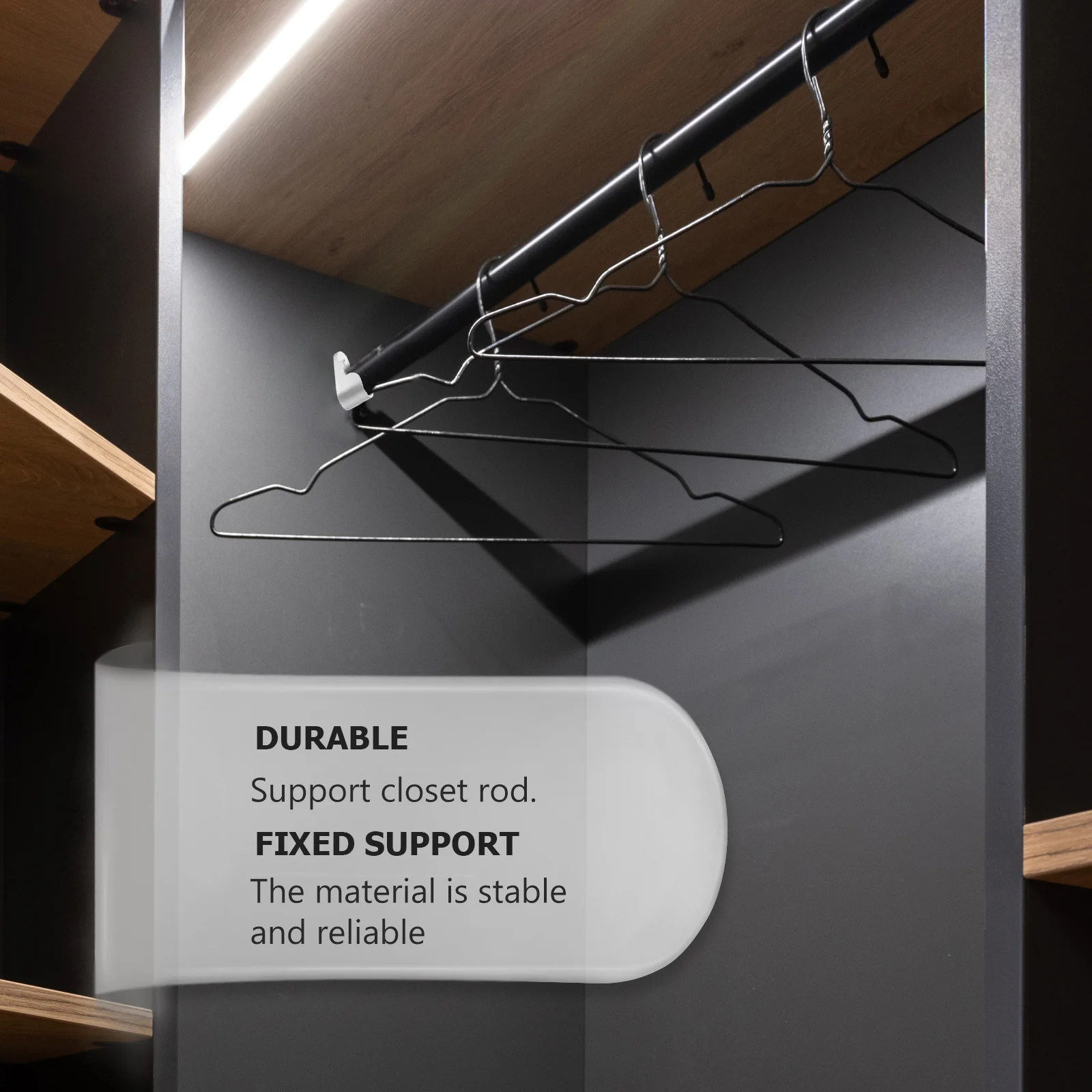 

12pcs Holder Duty Iron Bracket For Wardrobe Rod End Support Closet Pole Seat Wardrobe Closet Storage Pole Support Rust Resistant